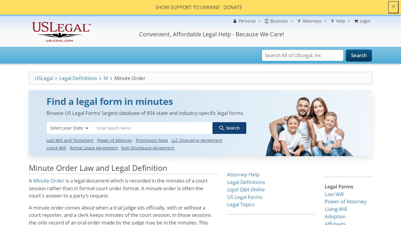 Minute Order Law and Legal Definition | USLegal, Inc.